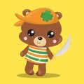 LITTLE PIRATE BEAR 02 Royalty Free Stock Photo