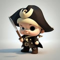 Little pirate ready to set sail and search for treasure! Royalty Free Stock Photo