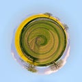 Little planet of Beautiful summer rural landscape Royalty Free Stock Photo