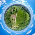 Little planet Belarussian countryside Royalty Free Stock Photo