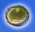 Little planet of golf course Royalty Free Stock Photo