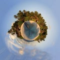 Little Planet: Tropical Island Royalty Free Stock Photo