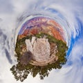 Little planet view on Grand Canyon USA Royalty Free Stock Photo