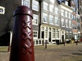 Amsterdammertje, traditional dutch pole in Amsterdam, the Netherlands Royalty Free Stock Photo