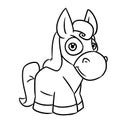 Little pony illustration cartoon contour line
