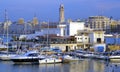 The little port with the tipical apulian fishing boats