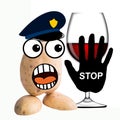 Little potato man stop alcohol abuse