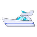 Little powerboat icon, cartoon style