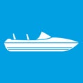 Little powerboat icon white