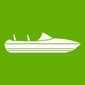 Little powerboat icon green