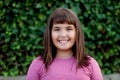 Little preteen girl in park Royalty Free Stock Photo