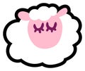 Little Pretty Sleeping Lamb Dreams Symbol Cartoon