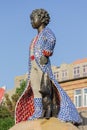 Little Prince and his fox sculpture at children's park. Kiev