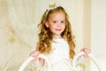 Little princess on the bed Royalty Free Stock Photo