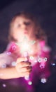 Little princess casting magic spell