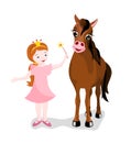 Little princess with her horse