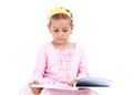 Little princess reading Royalty Free Stock Photo