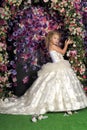 Little princess in white dress Royalty Free Stock Photo