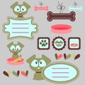 Little puppy scrapbook elements Royalty Free Stock Photo