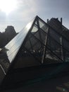 The little pyramid of the Louvre in Paris