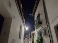 A little quiet street by night in Granada, Spain