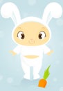 Little rabbit baby boy Royalty Free Stock Photo