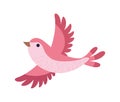 little red bird flying Royalty Free Stock Photo