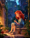 The Little Red-Haired Girl Grows Up to Be a Sky Princess