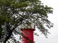 Little Red lighthouse i Royalty Free Stock Photo