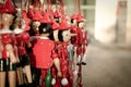 Little Red Pinocchio`s In Milan Royalty Free Stock Photo