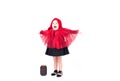 Little Red Riding Hood. Beautiful little girl in Halloween costume. Royalty Free Stock Photo