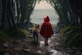 Little Red Riding Hood. A Fairy Tale, by Charles Perrault, the Brothers Grimm. The Red Cloak, a timeless classic, a