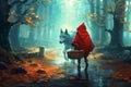 Little Red Riding Hood. A Fairy Tale, by Charles Perrault, the Brothers Grimm. The Red Cloak, a timeless classic, a