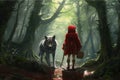 Little Red Riding Hood. A Fairy Tale, by Charles Perrault, the Brothers Grimm. The Red Cloak, a timeless classic, a