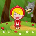 Little red riding hood and wolf Royalty Free Stock Photo