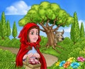 Little Red Riding Hood and Wolf Scene Royalty Free Stock Photo