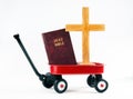 Little Red Wagon and the Bible Royalty Free Stock Photo