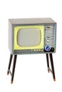 Little retro television isolated on white Royalty Free Stock Photo