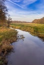 Little river Drentse aa in the nature reserve of Oudemolen Royalty Free Stock Photo