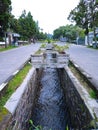 Little river in middle of city Royalty Free Stock Photo