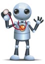 Little robot doctor hold stethoscope Royalty Free Stock Photo