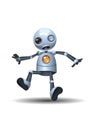 Little robot emotion in overwhelm face Royalty Free Stock Photo