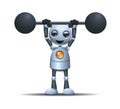 little robot lift heavy weight barbell