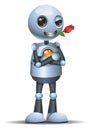 little robot romantic bitting rose