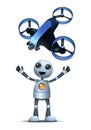 Little robot using new technology smart drone