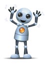 little robot waving both hand