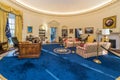 Little Rock, AR/USA - circa February 2016: Replica of White House's Oval Office in Bill Clinton Presidential Center and Library Royalty Free Stock Photo