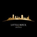 Little Rock Arkansas city silhouette black background