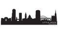 Little Rock Arkansas city skyline vector silhouette