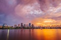 Little Rock, Arkansas, USA Downtown Skyline on the Arkansas River Royalty Free Stock Photo